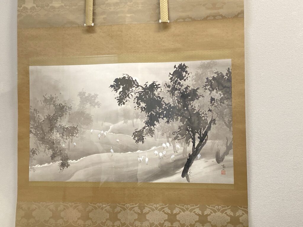 雨中鷺｜下村観山｜所蔵：茨城県近代美術館
