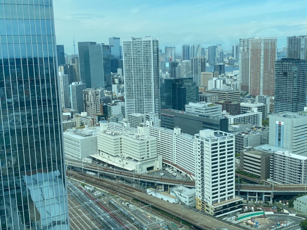 山吹の庭からみた景色